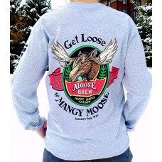 Long Sleeve T-Shirt Mangy Moose Brew GREY