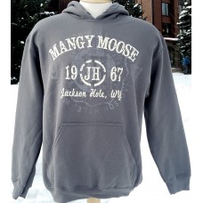 Sweatshirt Hooded Mangy Moose 1967 Charcoal